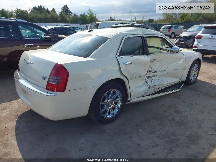 2005 Chrysler 300C VIN: 2C3AA63HX5H106243 Lot: 42209111
