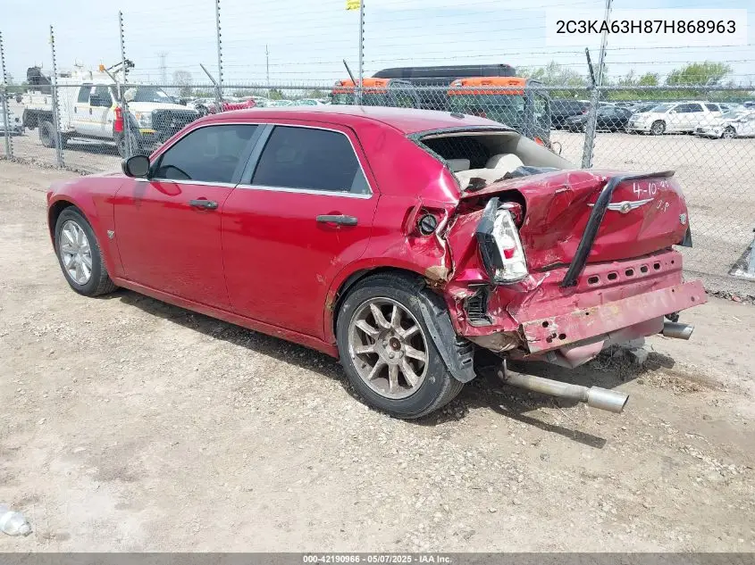 2007 Chrysler 300C VIN: 2C3KA63H87H868963 Lot: 42190966
