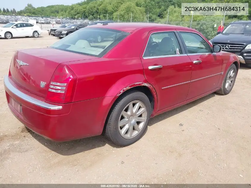 2007 Chrysler 300C VIN: 2C3KA63H47H684314 Lot: 42520192
