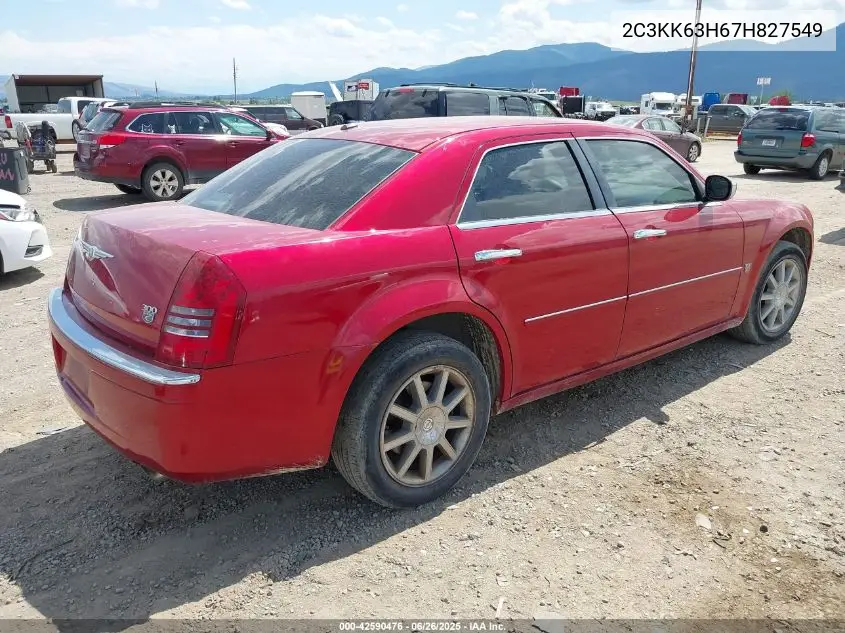 2007 Chrysler 300C VIN: 2C3KK63H67H827549 Lot: 42590476