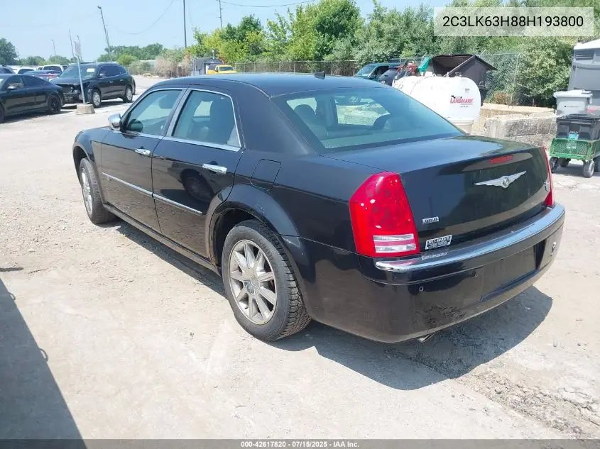 2008 Chrysler 300C VIN: 2C3LK63H88H193800 Lot: 42617820