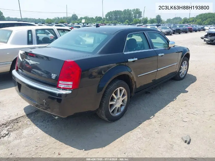 2008 Chrysler 300C VIN: 2C3LK63H88H193800 Lot: 42617820