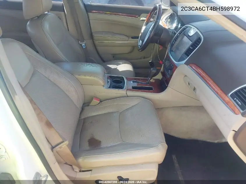 2011 Chrysler 300C VIN: 2C3CA6CT4BH598972 Lot: 42567295