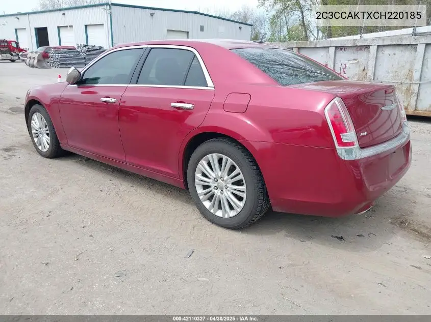 2012 Chrysler 300C Awd VIN: 2C3CCAKTXCH220185 Lot: 42110327