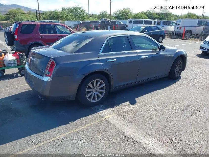 2013 Chrysler 300C VIN: 2C3CCAET4DH650579 Lot: 42564551