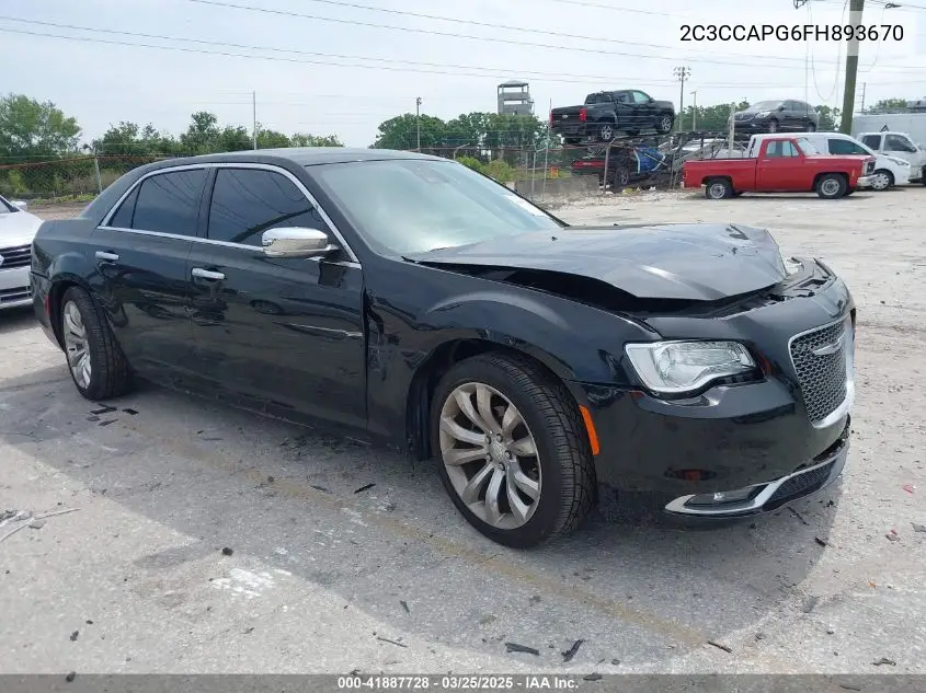 2015 Chrysler 300C Platinum VIN: 2C3CCAPG6FH893670 Lot: 41887728