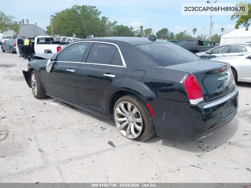 2015 Chrysler 300C Platinum VIN: 2C3CCAPG6FH893670 Lot: 41887728