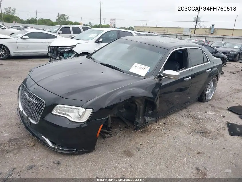 2015 Chrysler 300C Platinum VIN: 2C3CCAPG4FH760518 Lot: 41950413