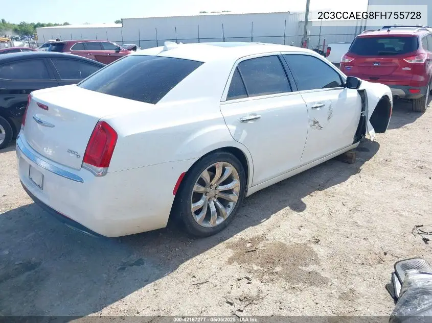 2015 Chrysler 300C VIN: 2C3CCAEG8FH755728 Lot: 42167277