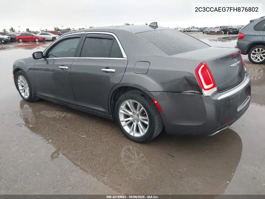 2015 Chrysler 300C VIN: 2C3CCAEG7FH876802 Lot: 42169003