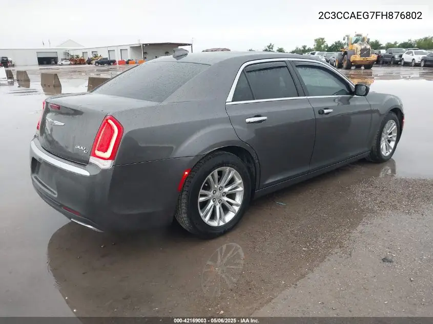 2015 Chrysler 300C VIN: 2C3CCAEG7FH876802 Lot: 42169003