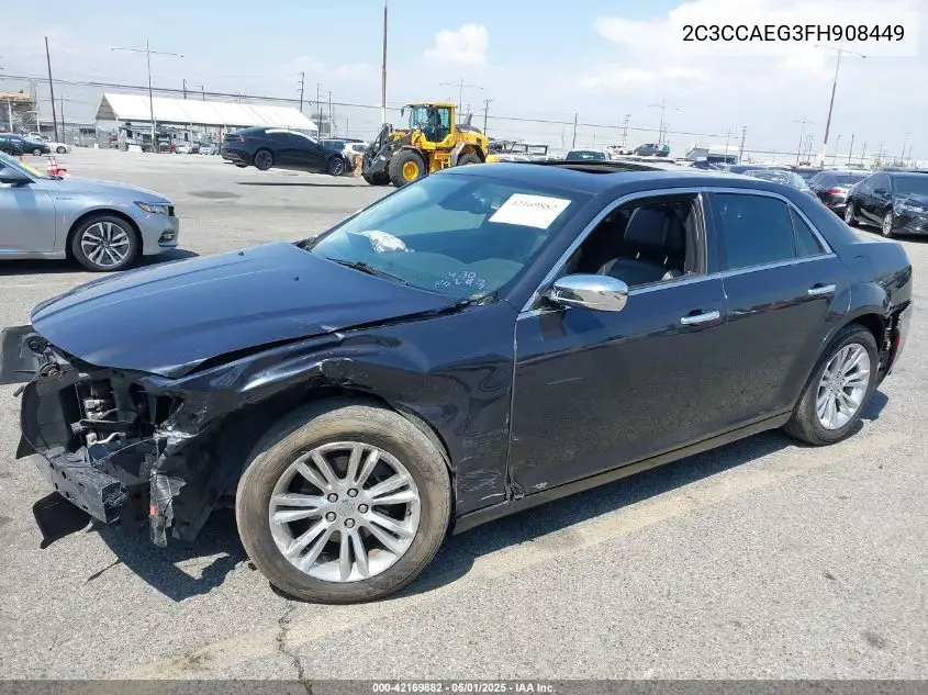 2015 Chrysler 300C VIN: 2C3CCAEG3FH908449 Lot: 42169882