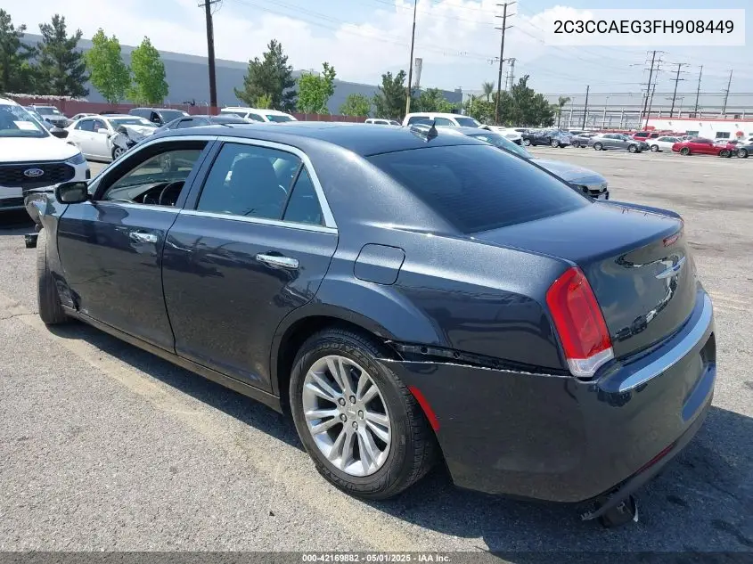 2015 Chrysler 300C VIN: 2C3CCAEG3FH908449 Lot: 42169882