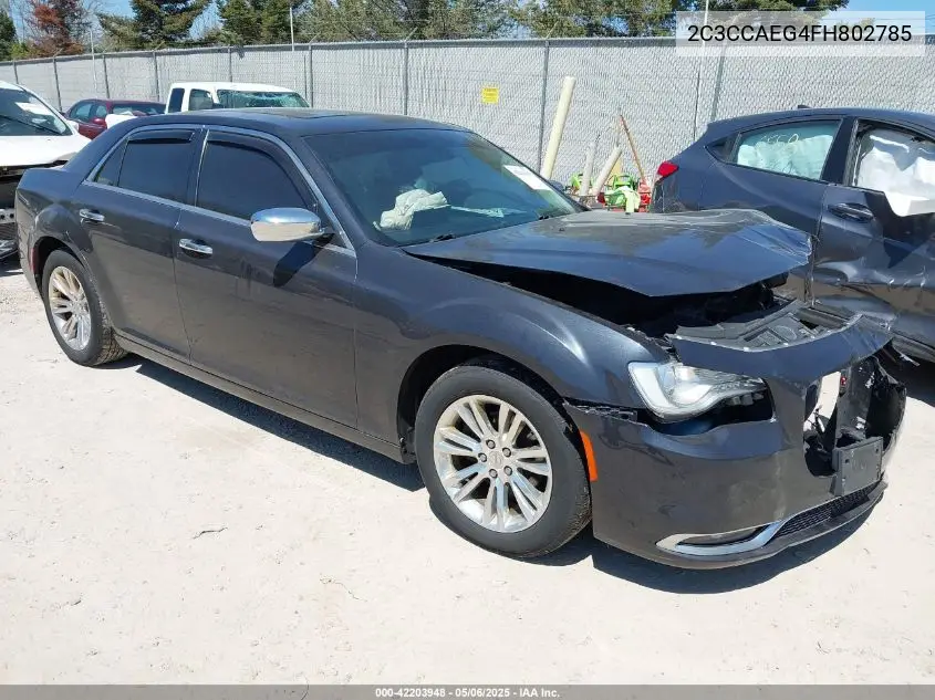 2015 Chrysler 300C VIN: 2C3CCAEG4FH802785 Lot: 42203948