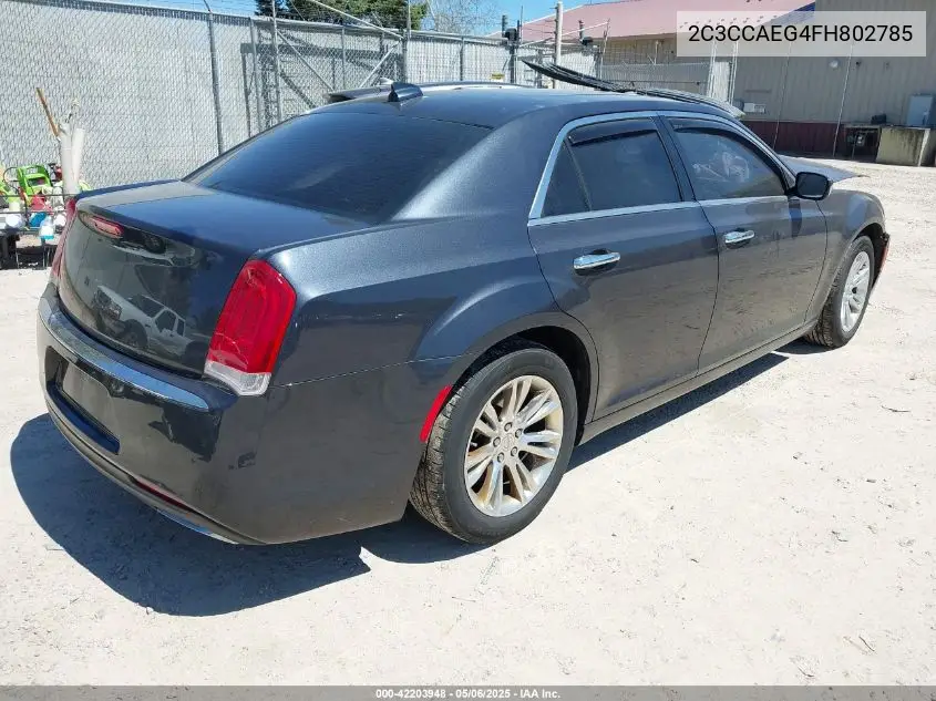 2015 Chrysler 300C VIN: 2C3CCAEG4FH802785 Lot: 42203948