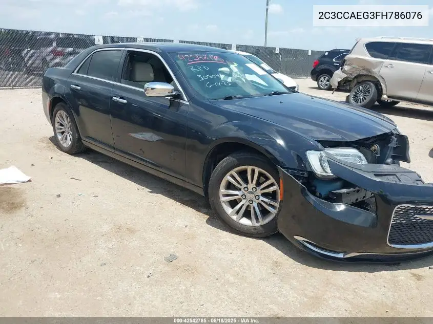 2015 Chrysler 300C VIN: 2C3CCAEG3FH786076 Lot: 42542785