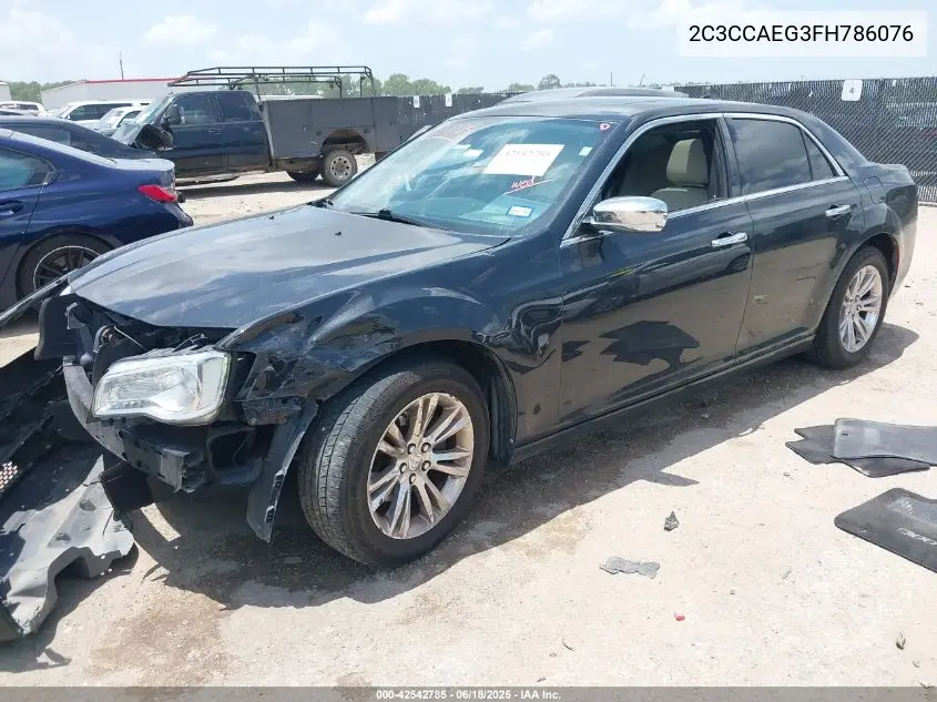 2015 Chrysler 300C VIN: 2C3CCAEG3FH786076 Lot: 42542785