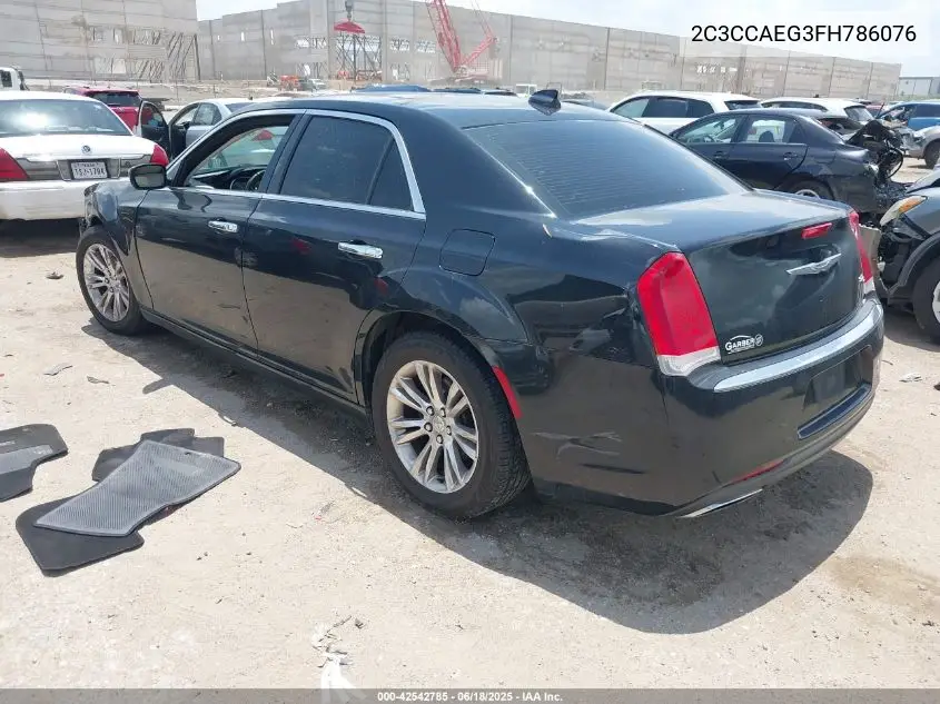 2015 Chrysler 300C VIN: 2C3CCAEG3FH786076 Lot: 42542785