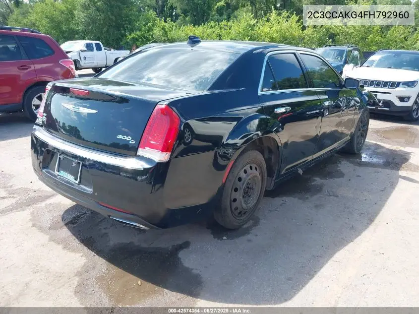 2015 Chrysler 300C Awd VIN: 2C3CCAKG4FH792960 Lot: 42574354