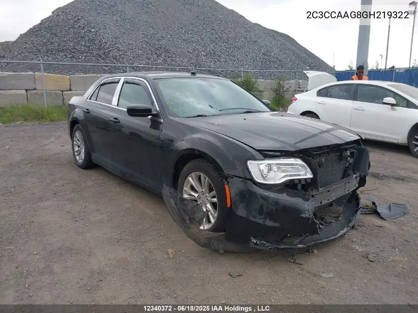 2016 Chrysler 300C VIN: 2C3CCAAG8GH219322 Lot: 12340372