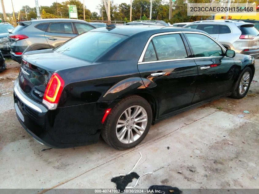 2016 Chrysler 300 Limited VIN: 2C3CCAEG2GH156468 Lot: 40747032
