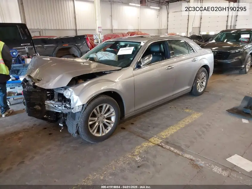 2016 Chrysler 300C VIN: 2C3CCAEG2GH190295 Lot: 41916884
