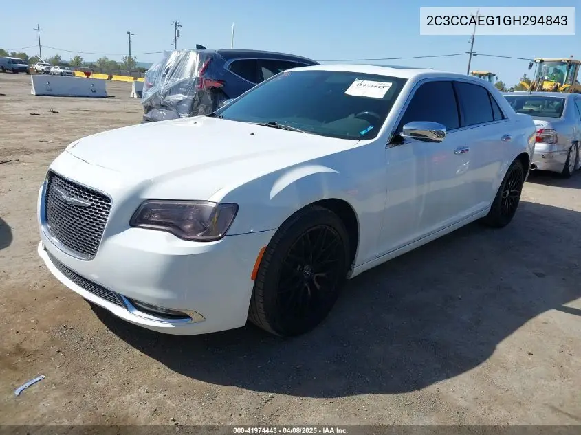 2016 Chrysler 300C VIN: 2C3CCAEG1GH294843 Lot: 41974443