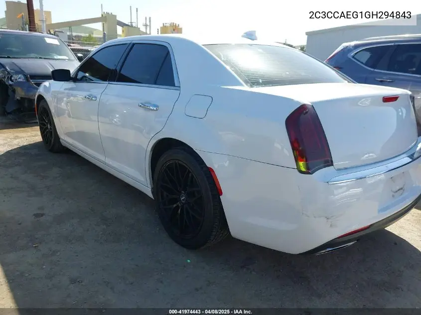2016 Chrysler 300C VIN: 2C3CCAEG1GH294843 Lot: 41974443