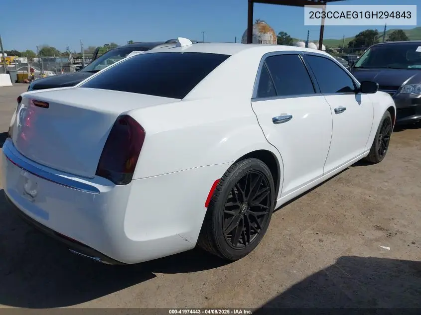 2016 Chrysler 300C VIN: 2C3CCAEG1GH294843 Lot: 41974443