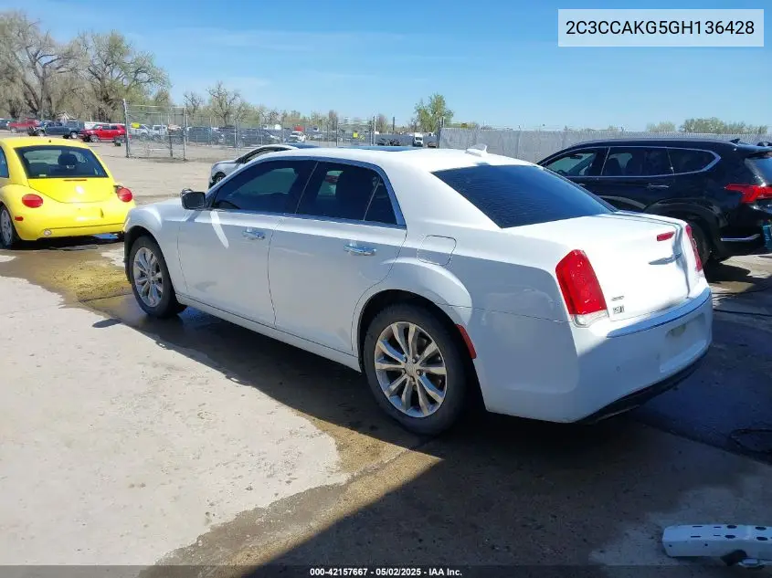2016 Chrysler 300C Awd VIN: 2C3CCAKG5GH136428 Lot: 42157667
