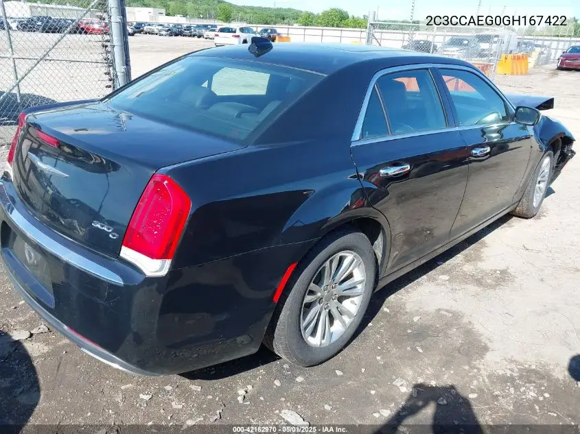 2016 Chrysler 300C VIN: 2C3CCAEG0GH167422 Lot: 42162970