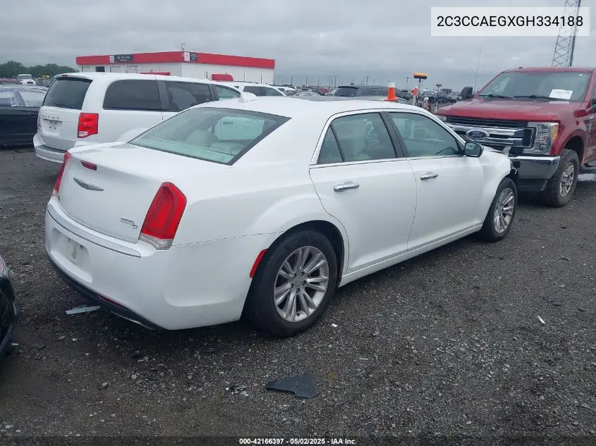 2016 Chrysler 300C VIN: 2C3CCAEGXGH334188 Lot: 42166397