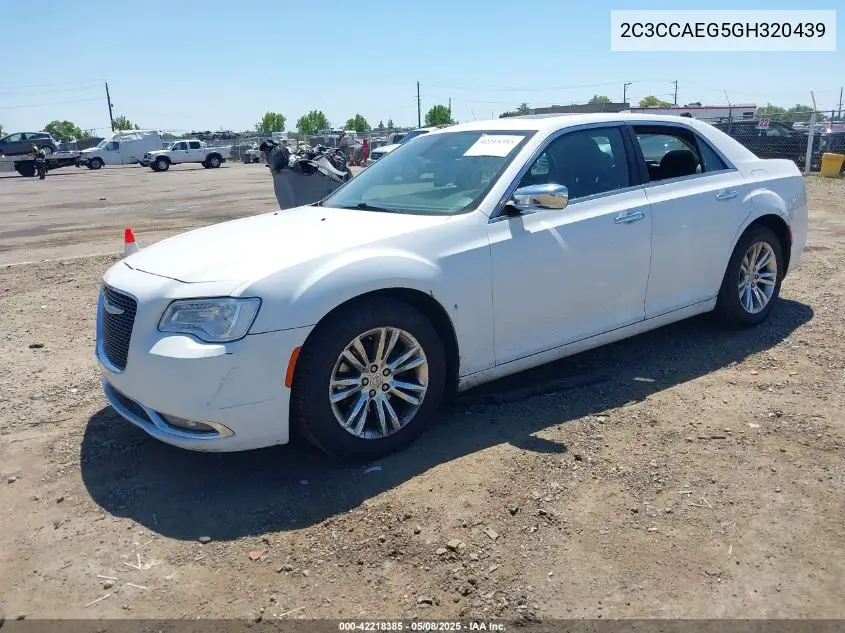 2016 Chrysler 300C VIN: 2C3CCAEG5GH320439 Lot: 42218385