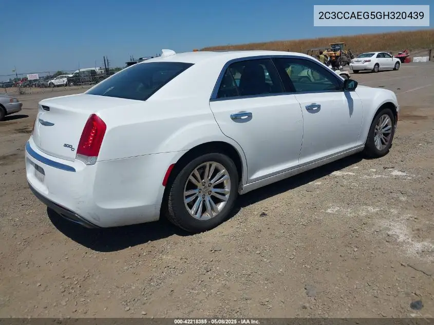 2016 Chrysler 300C VIN: 2C3CCAEG5GH320439 Lot: 42218385