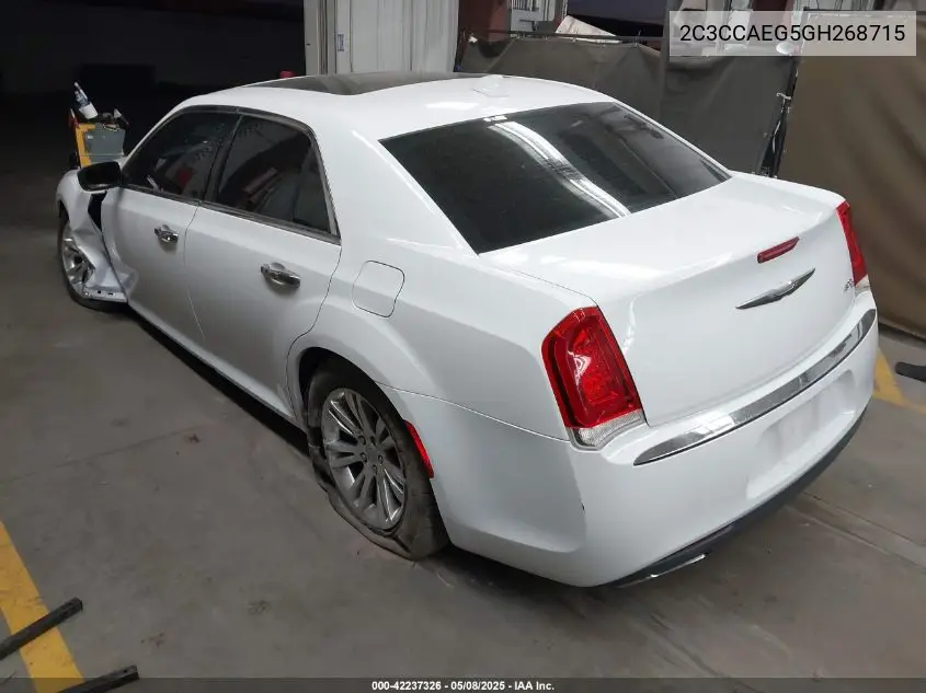 2016 Chrysler 300C VIN: 2C3CCAEG5GH268715 Lot: 42237326