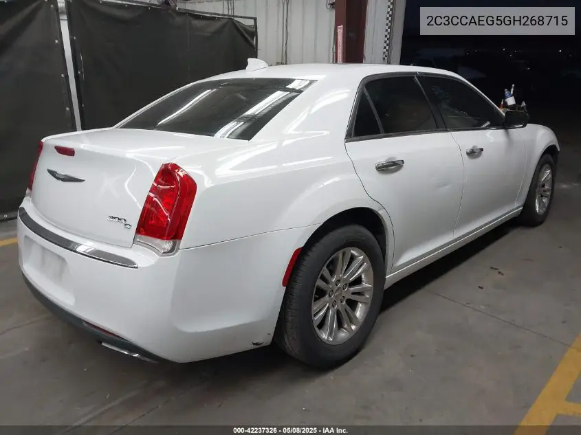 2016 Chrysler 300C VIN: 2C3CCAEG5GH268715 Lot: 42237326