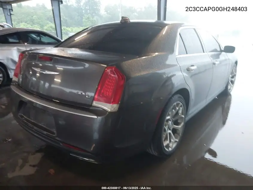 2016 Chrysler 300C Platinum VIN: 2C3CCAPG0GH248403 Lot: 42388817