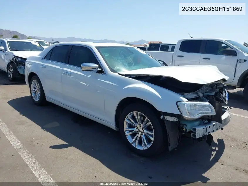 2016 Chrysler 300C VIN: 2C3CCAEG6GH151869 Lot: 42527659