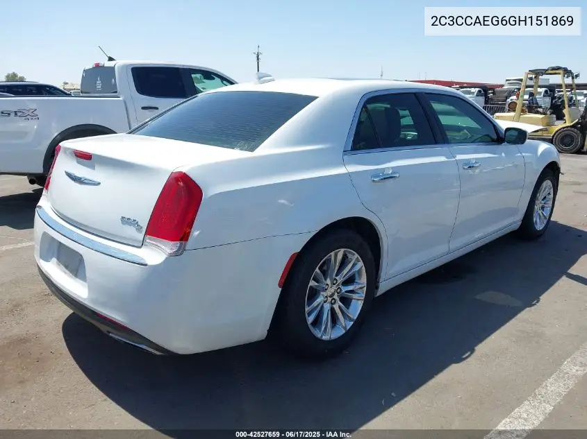 2016 Chrysler 300C VIN: 2C3CCAEG6GH151869 Lot: 42527659
