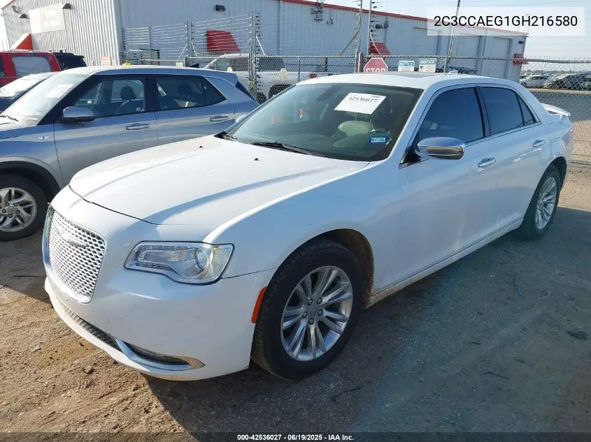 2016 Chrysler 300C VIN: 2C3CCAEG1GH216580 Lot: 42536027