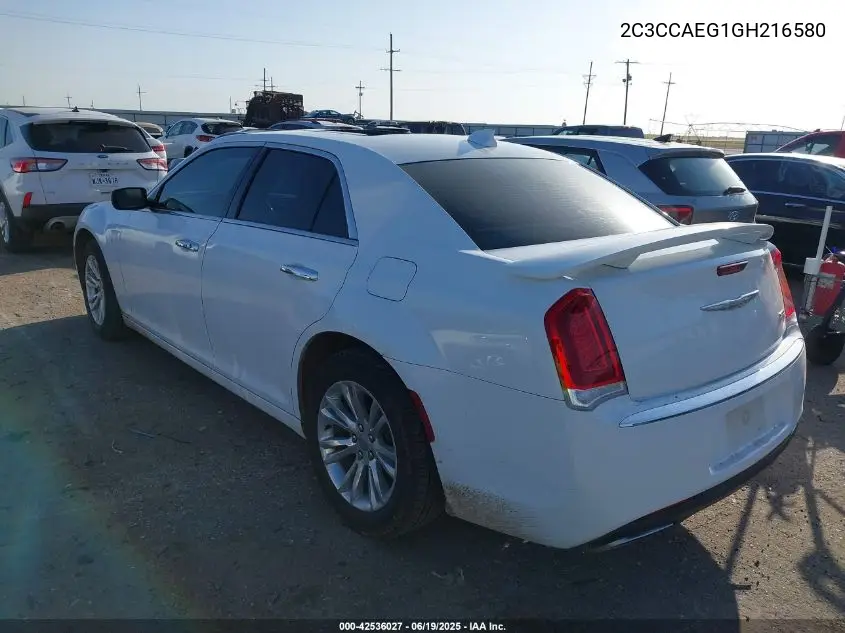 2016 Chrysler 300C VIN: 2C3CCAEG1GH216580 Lot: 42536027