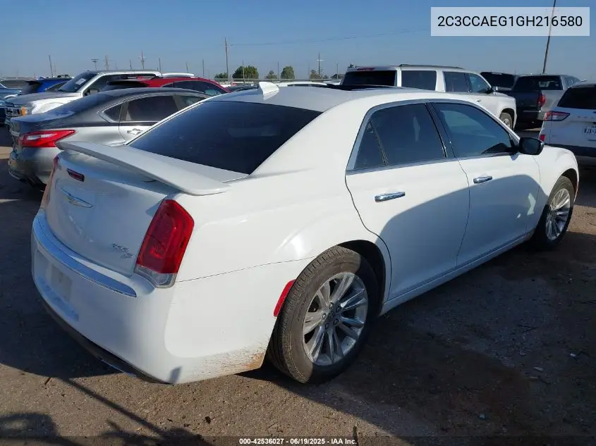 2016 Chrysler 300C VIN: 2C3CCAEG1GH216580 Lot: 42536027