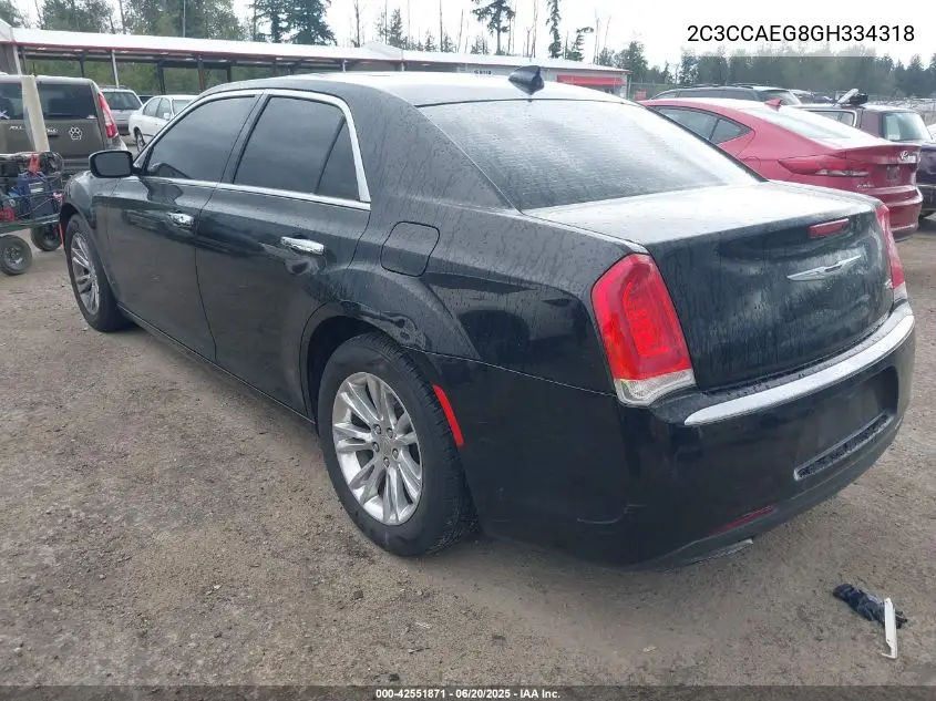 2016 Chrysler 300C VIN: 2C3CCAEG8GH334318 Lot: 42551871