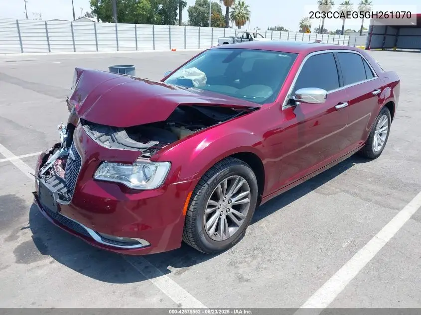 2016 Chrysler 300C VIN: 2C3CCAEG5GH261070 Lot: 42575552