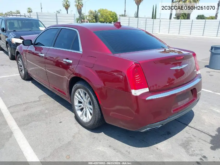 2016 Chrysler 300C VIN: 2C3CCAEG5GH261070 Lot: 42575552