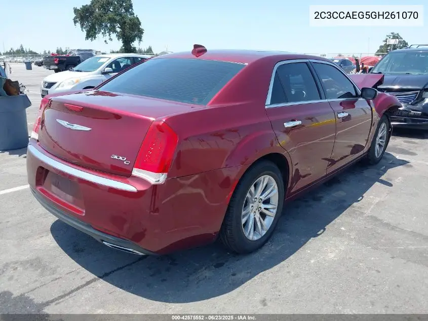 2016 Chrysler 300C VIN: 2C3CCAEG5GH261070 Lot: 42575552