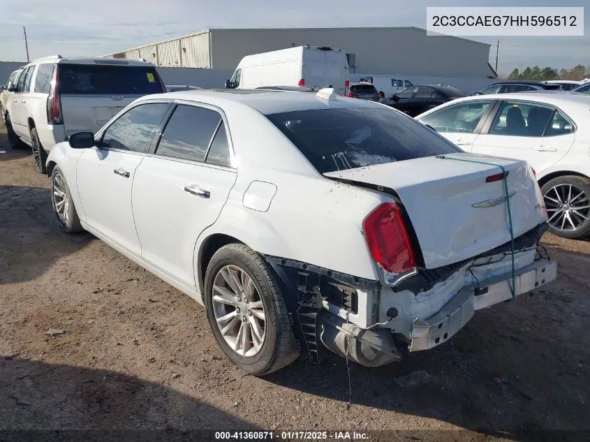 2017 Chrysler 300C VIN: 2C3CCAEG7HH596512 Lot: 41360871