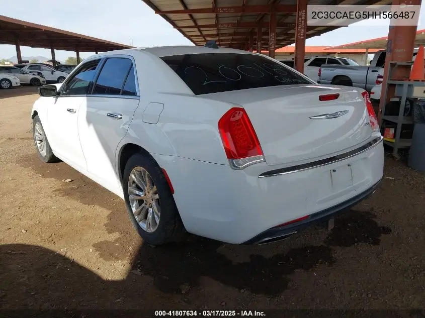 2017 Chrysler 300C VIN: 2C3CCAEG5HH566487 Lot: 41807634