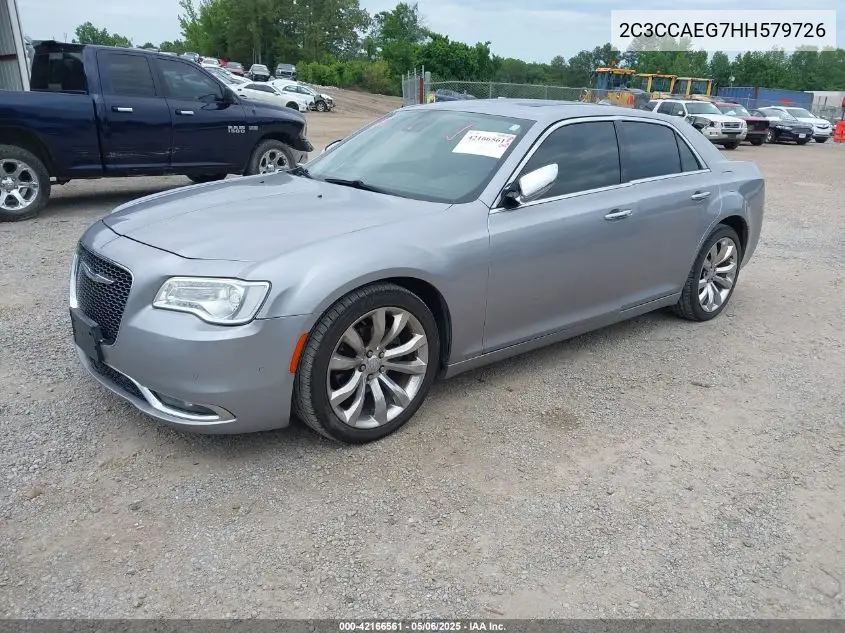 2017 Chrysler 300C VIN: 2C3CCAEG7HH579726 Lot: 42166561