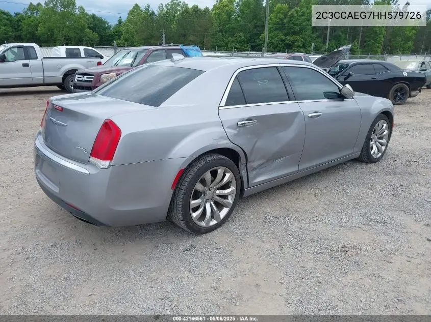 2017 Chrysler 300C VIN: 2C3CCAEG7HH579726 Lot: 42166561